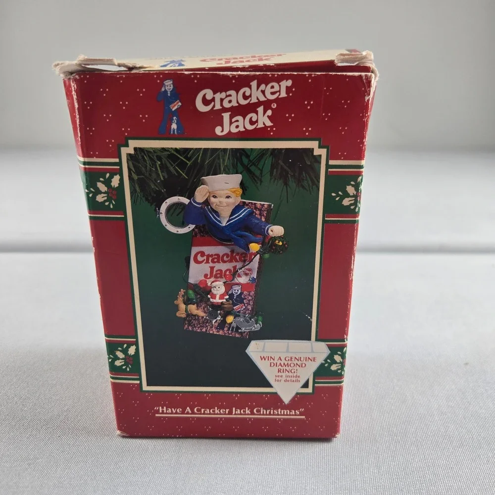 Enesco Vintage‎ Cracker Jack Christmas Ornament Sailor Boy Holiday Collectible